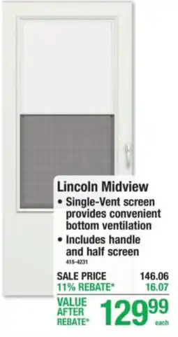 Menards Lincoln Midview offer