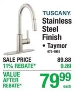 Menards Tuscany stainless steel finish taymor offer