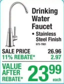 Menards Drinking Water Faucet offer