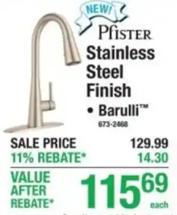 Menards Pfister stainless steel finish barulli offer