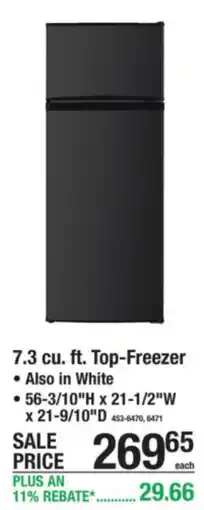 Menards 7.3 cu. ft. Top-Freezer offer