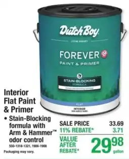 Menards Dutch Boy forever paint & primer offer