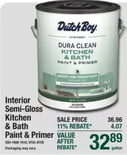Menards Dutch Boy interior semi-gloss kitchen & bath paint & primer offer