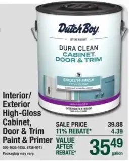 Menards Dutch Boy interior exterior high-gloss cabinet door & trim paint & primer offer