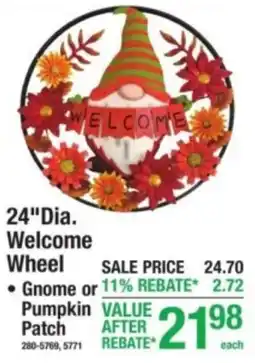 Menards Welcome Wheel offer