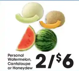 Kroger Personal Watermelon, Cantaloupe or Honeydew offer