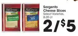 Kroger Sargento cheese slices offer