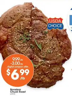 Kroger Boneless Chuck Roast offer