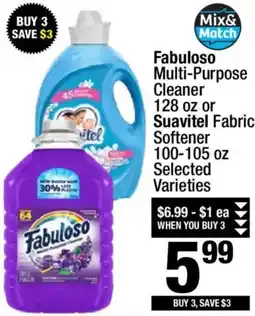 Super King Markets Fabuloso Multi-Purpose Cleaner or Suavitel Fabric Softener offer