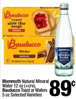 Super King Markets Mammoth natural mineral water or bauducco toast or wafers offer