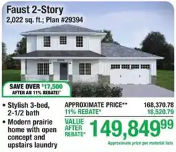 Menards Faust 2-Story offer