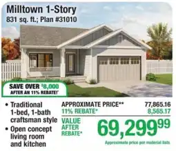 Menards Milltown 1-Story offer