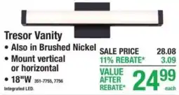 Menards Tresor Vanity offer