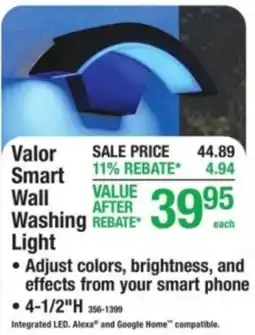 Menards Valor smart wall washing light offer