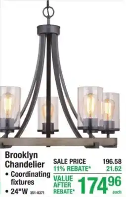 Menards Brooklyn chandelier offer