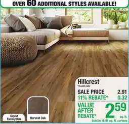 Menards Hillcrest Harvest Oak offer