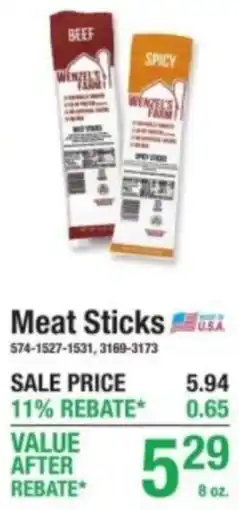 Menards Wenzel's Farm Meat Sticks offer