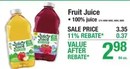 Menards Juicy Juice Fruit Juice offer