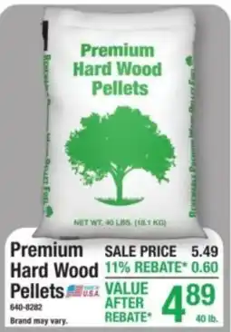 Menards Premium Hard Wood Pellets offer