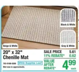 Menards Chenille Mat offer