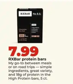 Hy-Vee RXBAR Protein Bars offer