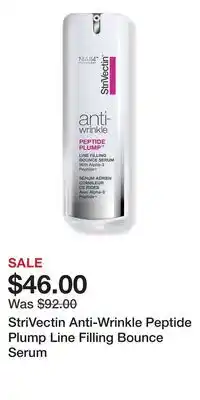Ulta Beauty StriVectin Anti-Wrinkle Peptide Plump Line Filling Bounce Serum offer