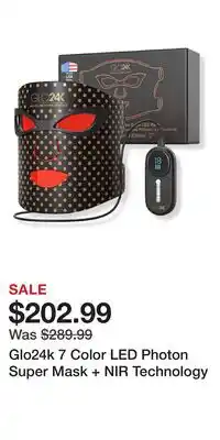 Ulta Beauty Glo24k 7 Color LED Photon Super Mask + NIR Technology offer