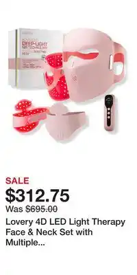 Ulta Beauty Lovery 4D LED Light Therapy Face & Neck Set with Multiple Wavelengths Medical-Grade Silicone offer