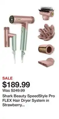 Ulta Beauty Shark Beauty SpeedStyle Pro FLEX Hair Dryer System in Strawberry Matcha offer