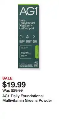 Ulta Beauty AG1 Daily Foundational Multivitamin Greens Powder offer