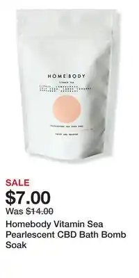 Ulta Beauty Homebody Vitamin Sea Pearlescent CBD Bath Bomb Soak offer