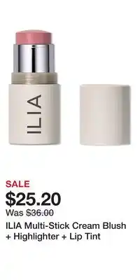 Ulta Beauty ILIA Multi-Stick Cream Blush + Highlighter + Lip Tint offer