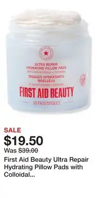 Ulta Beauty First Aid Beauty Ultra Repair Hydrating Pillow Pads with Colloidal Oatmeal + Ceramides offer