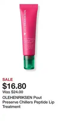 Ulta Beauty OLEHENRIKSEN Pout Preserve Chillers Peptide Lip Treatment offer