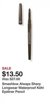 Ulta Beauty Smashbox Always Sharp Longwear Waterproof KΓ΄hl Eyeliner Pencil offer