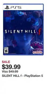 Game Stop SILENT HILL f - PlayStation 5 offer