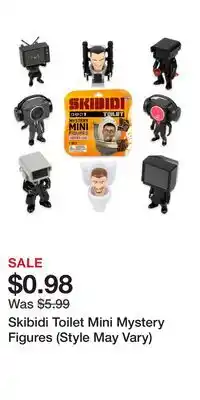 Game Stop Skibidi Toilet Mini Mystery Figures (Style May Vary) offer