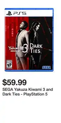 Game Stop SEGA Yakuza Kiwami 3 and Dark Ties - PlayStation 5 offer