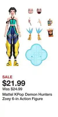 Game Stop Mattel KPop Demon Hunters Zoey 6-in Action Figure offer
