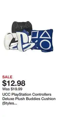 Game Stop UCC PlayStation Controllers Deluxe Plush Buddies Cushion (Styles May Vary) offer