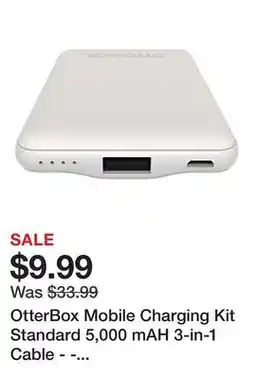 Office Depot OtterBox Mobile Charging Kit Standard 5,000 mAH 3-in-1 Cable - - 7880836 offer