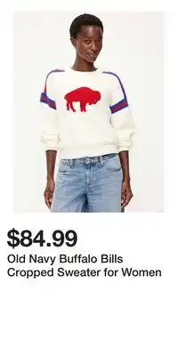 Old Navy Old Navy Buffalo Bills Cropped Sweater for Women offer