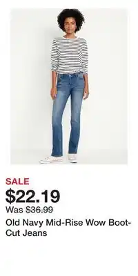 Old Navy Old Navy Mid-Rise Wow Boot-Cut Jeans offer