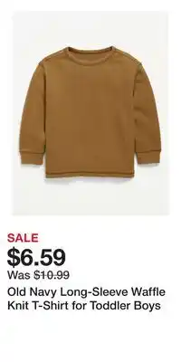 Old Navy Old Navy Long-Sleeve Waffle Knit T-Shirt for Toddler Boys offer