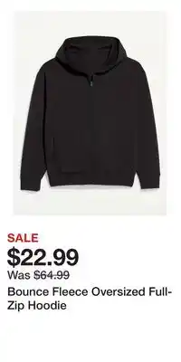 Old Navy Bounce Fleece Oversized Full-Zip Hoodie offer