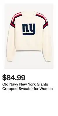 Old Navy Old Navy New York Giants Cropped Sweater for Women offer