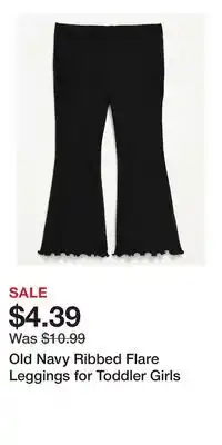 Old Navy Old Navy Ribbed Flare Leggings for Toddler Girls offer