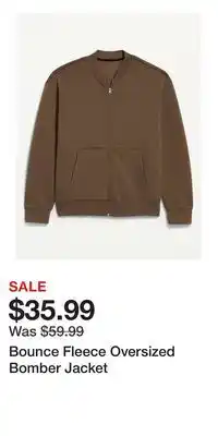 Old Navy Bounce Fleece Oversized Bomber Jacket offer