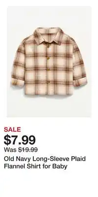 Old Navy Old Navy Long-Sleeve Plaid Flannel Shirt for Baby offer