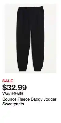 Old Navy Bounce Fleece Baggy Jogger Sweatpants offer